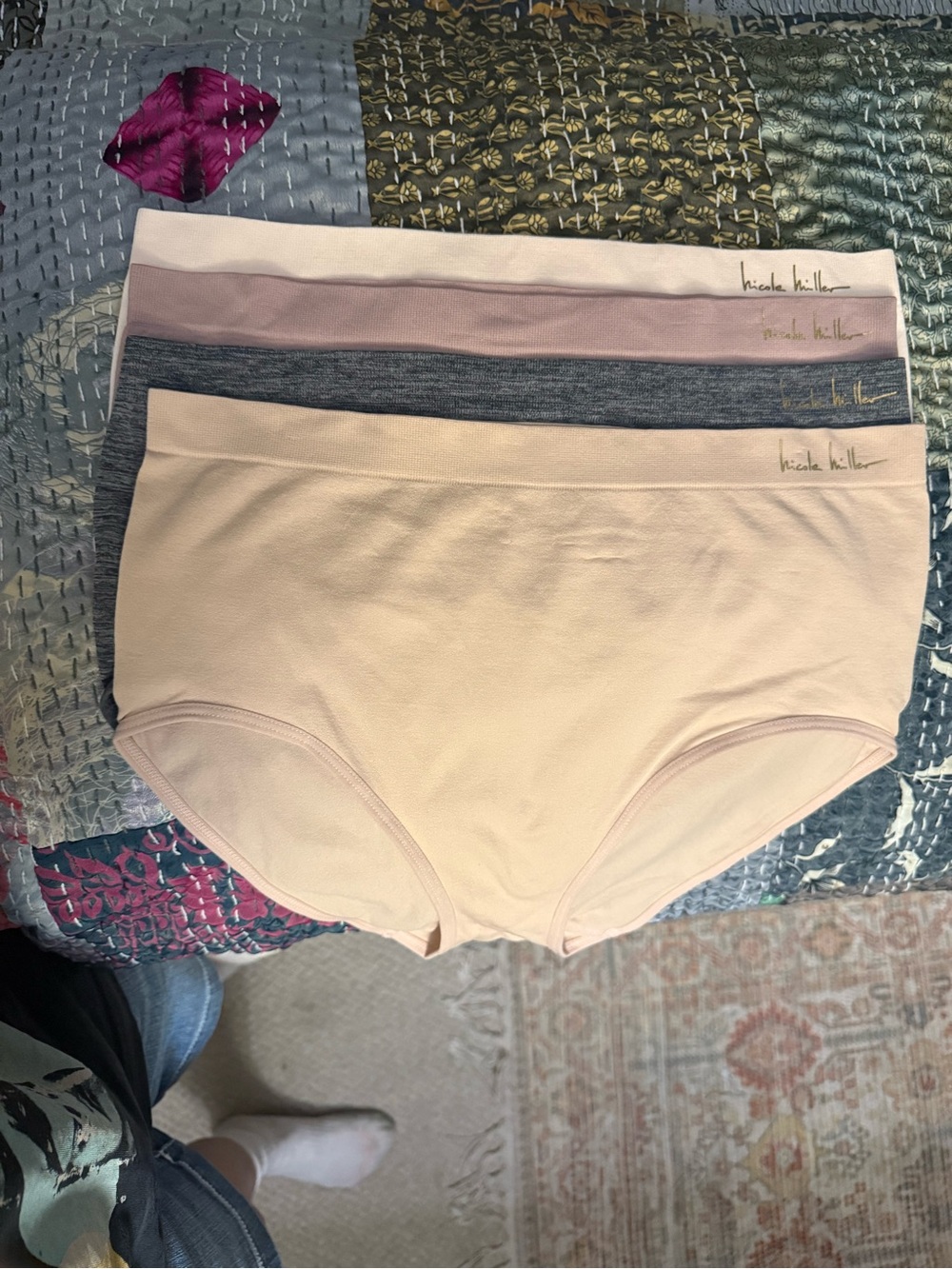 Nicole Miller Women’s 4 Pack Hipster Shorts Panties